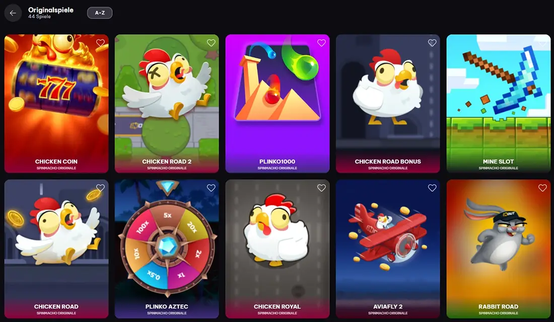 Spinmacho Casino Original-Spiele